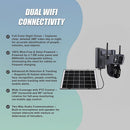 9MP Wireless Solar Camera WIFI Security Outdoor Battery PTZ CCTV Home House V380-11