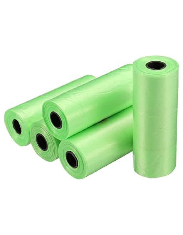 Supermarket Produce Roll Bag Standard (1800 Pcs/6 Roll) Green Color Wholesale