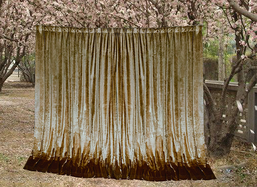 Large Thick Velvet Curtains Warp Knitted Velvet 550x270cm+30 Hooks Pinch Pleat - 0