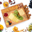 Stella Bamboo Cheese Charcuterie Board and Knife Set 7 Piece Rectangle 36x26cm Free Delivery-2