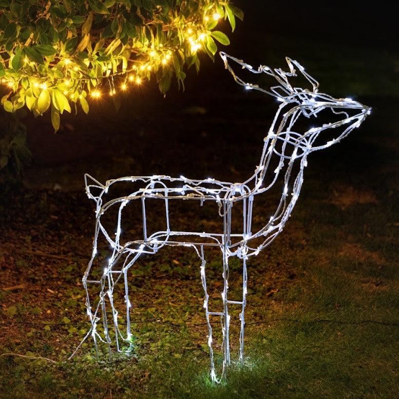 Battery Operated LED Reindeer – 2 Style Options: Feeding and Standing - Feeding - 0