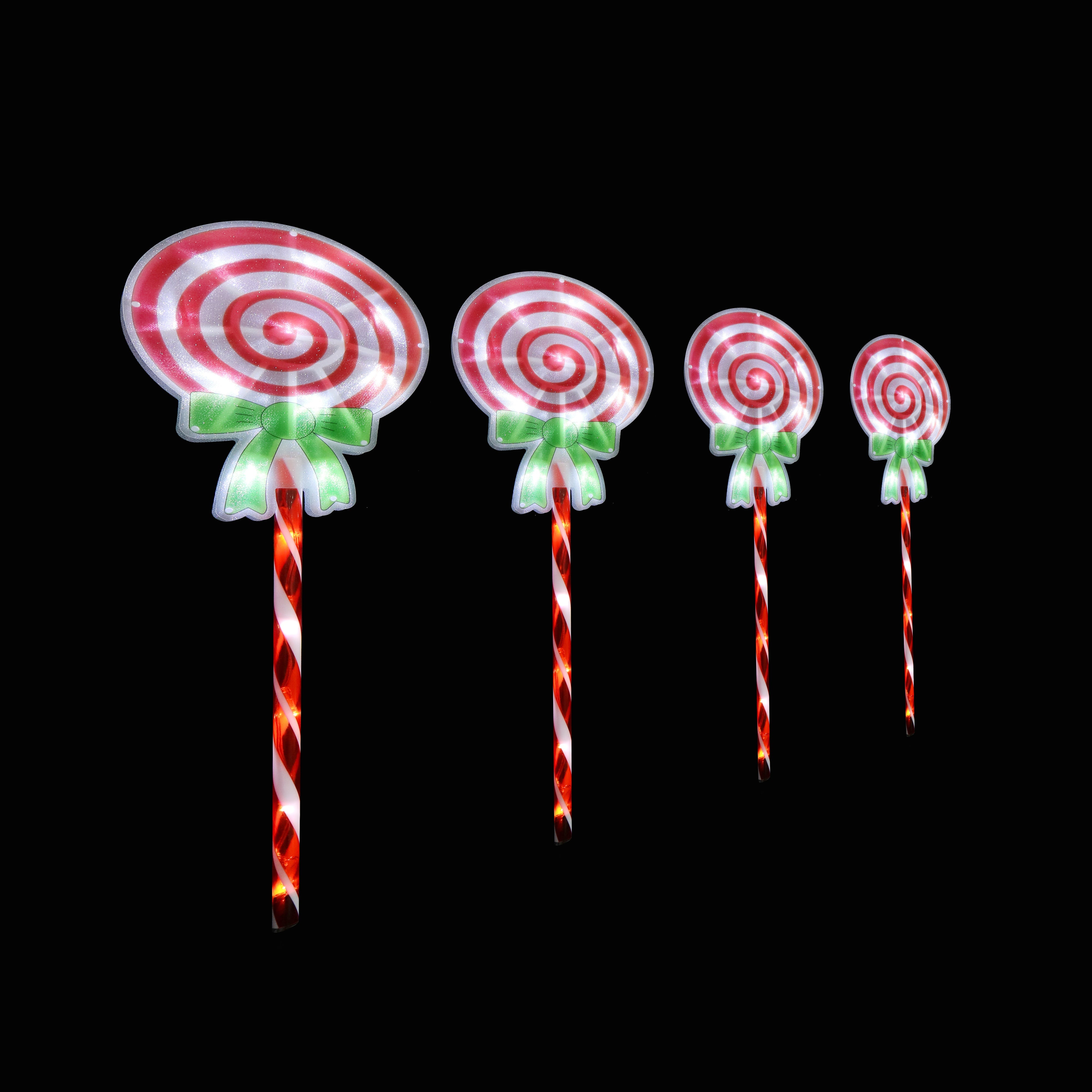 LED Candy Lollipop Path Lights 4pk - 0