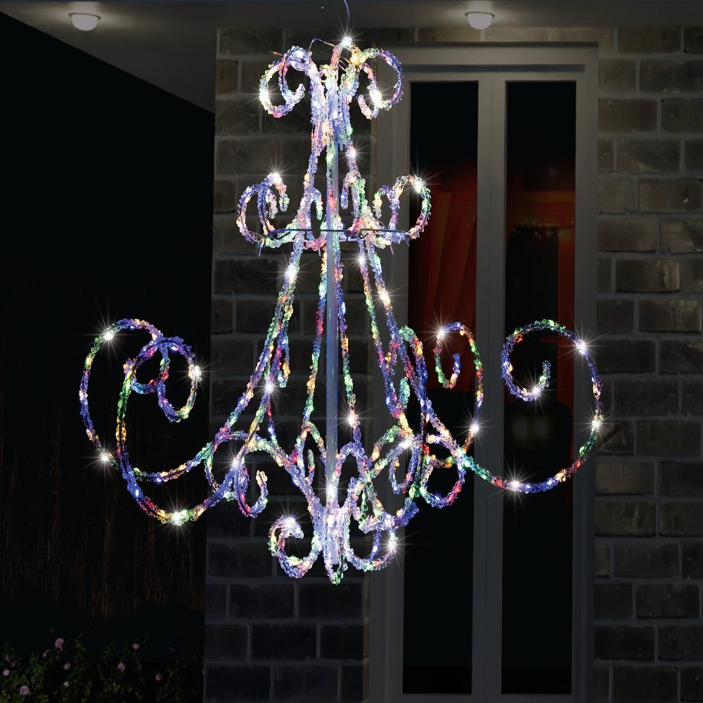 LED Acrylic Chandelier Flashing available in 2 colors - Multicolor