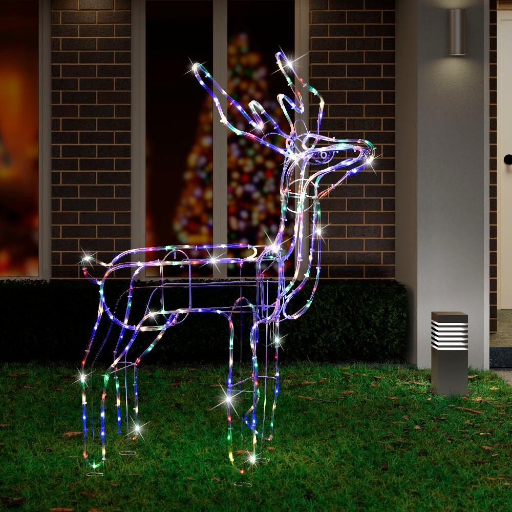 LED Twinkling Standing Reindeer – 110cm available in 2 Colors - Cool White - 0