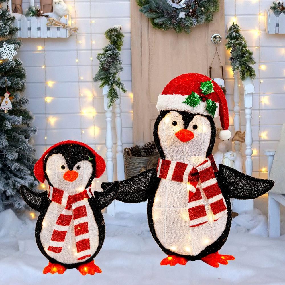 LED Mesh Tinsel 3D Light Up Decoration – 2 Piece Set - 0