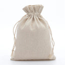 10-Piece Cotton Linen Drawstring Gift Bags-2