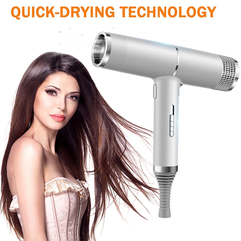 NNEOBA Strong Wind Hair Dryer with Blue Light & Anion Technology - 0