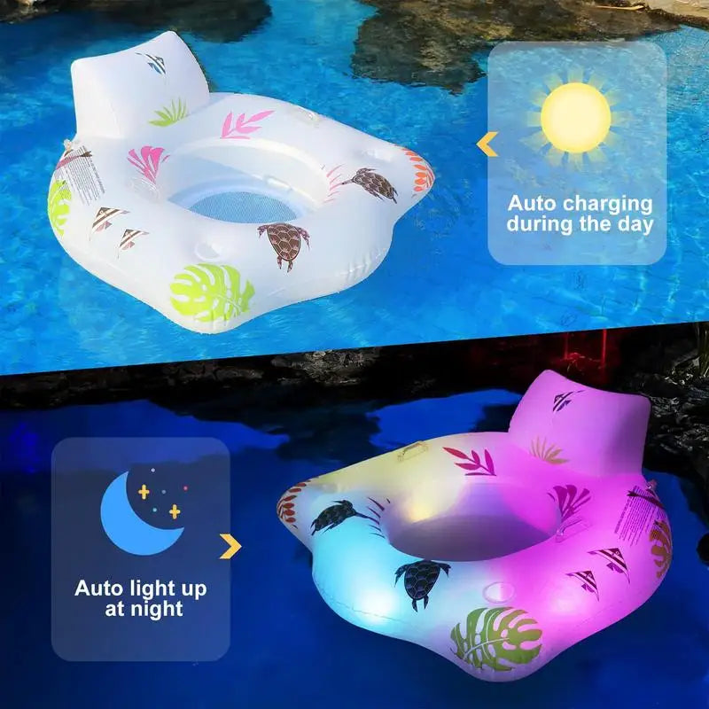 NNEOBA Light-up Inflatable Pool Float Chair - 0