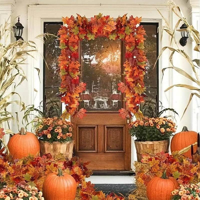 2M Artificial Fall Maple Leaf Garland