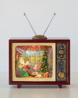 Xmas Tv Music Box 17cm - 0