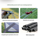 520*420 cm Hexagon Camping Tent Tarp - Waterproof, UV Protection, Sunshade Canopy Shelter for Camping, Hiking, Picnic-4