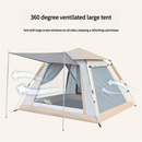 Camping Tent with Awning | Waterproof Family Tent with Carry Bag and Accessories 210*210*135cm Cloudy Gray-3