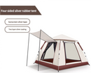 5-8 Person Square Camping Tent | Double-Layer Silver Coated Waterproof Shelter with Awning (240*240*155cm)-1