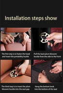 Rose Madder Leather Car Backseat Organizer with Foldable Tray Table & Trash Bag - Multi-functional Car Storage Solution-7