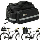 Black Insulated Bike Rear Rack Bag - Waterproof Storage Bag with Soft PE Padding for Cycling-1