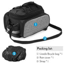 Black Insulated Bike Rear Rack Bag - Waterproof Storage Bag with Soft PE Padding for Cycling-4