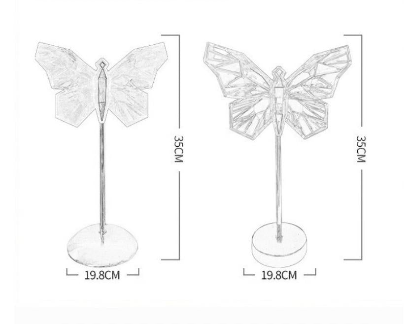 Butterfly LED Night Light - Creative Crystal Design for Ambient Lighting