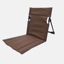 Brown Outdoor Folding Lawn Chair with Backrest - Lightweight, Portable Camping Chair, Beach & Park Recliner, Easy-to-Carry for Relaxing Outdoors-1