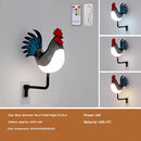 Grey USB Rechargeable Rooster Wall Lamp with Sound, Aromatherapy, and Decorative Design – Creative Nightlight for Bedroom and Corridor-1