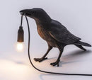 Black Bird Standing Shape Nordic Resin Bird Wall Lamp - Creative Animal Bedside Decorative USB Night Light, Stylish Bird Perched Lamp for Bedroom and Living Room-1