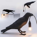 White Bird Right Wall Lamp Nordic Resin Bird Wall Lamp - Creative Animal Bedside Decorative USB Night Light, Stylish Bird Perched Lamp for Bedroom and Living Room-3