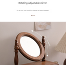 Love Shaped Mirror Cordate Wooden Tabletop Vanity Mirror, Elegant Design-3