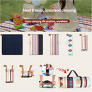 Portable Traditional Pattern Picnic Mat - Lightweight , 200x200cm, with Storage Bag-5