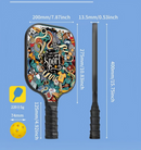 Pickleball Paddle Set with 4 Fiberglass Paddles, 8 Outdoor Balls and 2 Carry Bags - Honeycomb Core, Lightweight Design, Comfort Grip, Family and Beginner Friendly Game Set-7