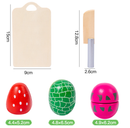 Kids Wooden Fruit Cutting Toy Set - 8 Fruits, Knife, and Cutting Board, 18x15cm Storage Container-4