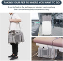 Grey Portable Pet Travel Carrier Bag - Foldable, Durable, and Comfortable for Small Dogs & Cats 40cmx25cmx25cm-4
