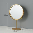 Gold Rotating Tabletop Makeup Mirror - 360° Swivel Vanity Mirror for Bedroom & Desk-1