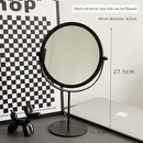 Black Rotating Tabletop Makeup Mirror - 360º Swivel Vanity Mirror for Bedroom & Desk-2