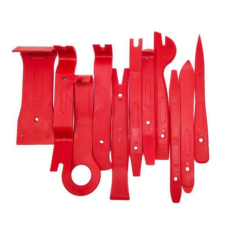 Red 38PCS Car Interior Trim Removal Tool Kit - Durable PP Material for Car Audio, Dashboard, Door Panel, and Modification