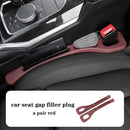 Red Car Seat Gap Filler - 2 Pieces Car Interior Storage Organizer for Front Seat Seam-1