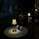 White Elegant Pleated Fabric Table Lamp - 3-Color LED, USB Rechargeable, Touch Dimming-6