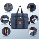 Navy Blue 23L Extra Large Insulated Cooler Bag with Double Layers - Perfect for Camping, Picnics, and Outdoor Adventures-2