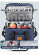 Navy Blue 23L Extra Large Insulated Cooler Bag with Double Layers - Perfect for Camping, Picnics, and Outdoor Adventures-5