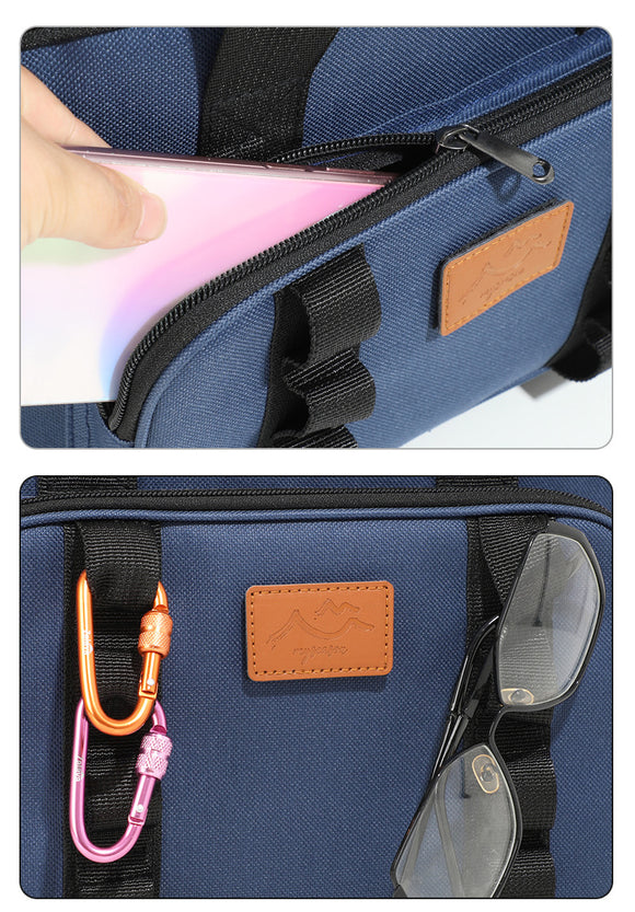 Navy Blue 23L Extra Large Insulated Cooler Bag with Double Layers - Perfect for Camping, Picnics, and Outdoor Adventures