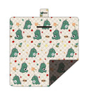 Waterproof Foldable Picnic Blanket with Dinosaur Print - 200x200cm-1