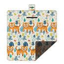 Waterproof Foldable Picnic Blanket with King of the Forest Print - 200x200cm-1