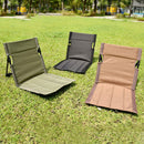 Portable Folding Beach Chair - Reclining Outdoor Seat 68x39.5x40.5cm with Carry Bag in white-4