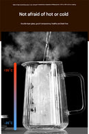 Transparent Elegant Ribbed Double Wall Glass French Press - 1000ml Heat Resistant Coffee and Tea Maker with Stainless Steel Filter-7