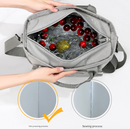 Grey Chic Insulated Lunch Tote Bag - 11L Large Capacity Cooler for Work, Picnic & Travel - Durable Oxford Fabric-7