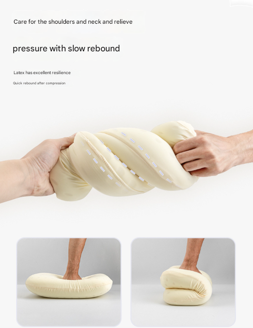 Green Reversible Memory Foam Travel Pillow - All-Season Comfort Neck Support for Deep Sleep & Portability