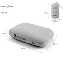 Grey Reversible Memory Foam Travel Pillow - All-Season Comfort Neck Support for Deep Sleep & Portability-1