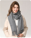 Grey USB Electric Heated Scarf - 3-Level Heat Setting Winter Neck Warmer-1