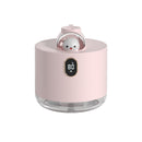 Pink Adorable Space Capsule Humidifier - Portable USB Cool Mist Maker with LED Display & Ambient Night Light-1