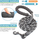 Grey 3-in-1 Tangle-Free Dog Leash for 1-3 Dogs - Heavy Duty Bungee Coupler with Reflective Stitching & Padded Handle-7