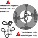 Green 3-in-1 Tangle-Free Dog Leash for 1-3 Dogs - Heavy Duty Bungee Coupler with Reflective Stitching & Padded Handle-5