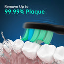 White Sonic Rechargeable Electric Toothbrush with 8 Heads & Travel Case - 5 Brushing Modes & Smart Timer(USB)-3